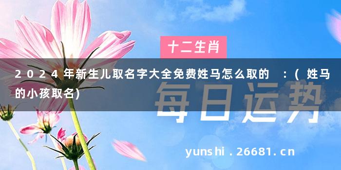 2024年新生儿取名字大全免费姓马怎么取的 :(姓马的小孩取名)